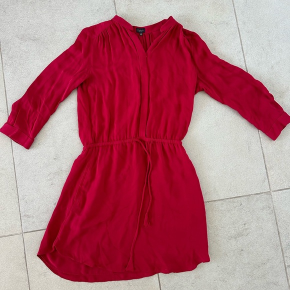 Aritzia Babaton 100% Silk Bennett Dress - Scarlet Red - XXS - Picture 1 of 3